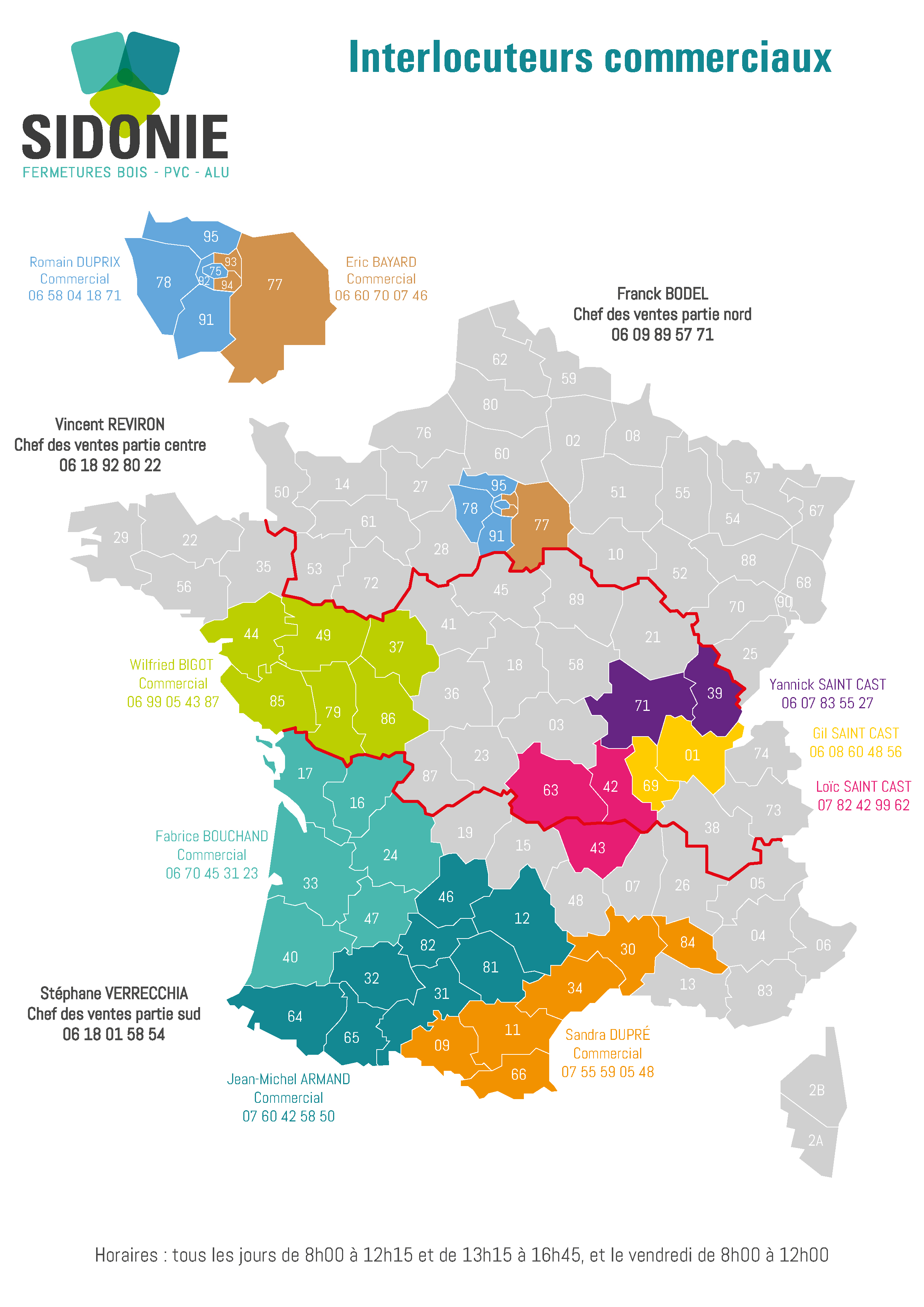 Carte de France Sidonie 2023