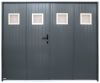 Porte de garage traditionnelle aluminium isolé 4 vantaux 1